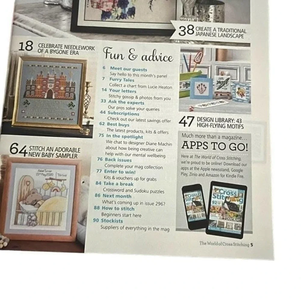 The World of Cross Stitching Magazine ONLY issue 295 July 2020 Tropical Toucan